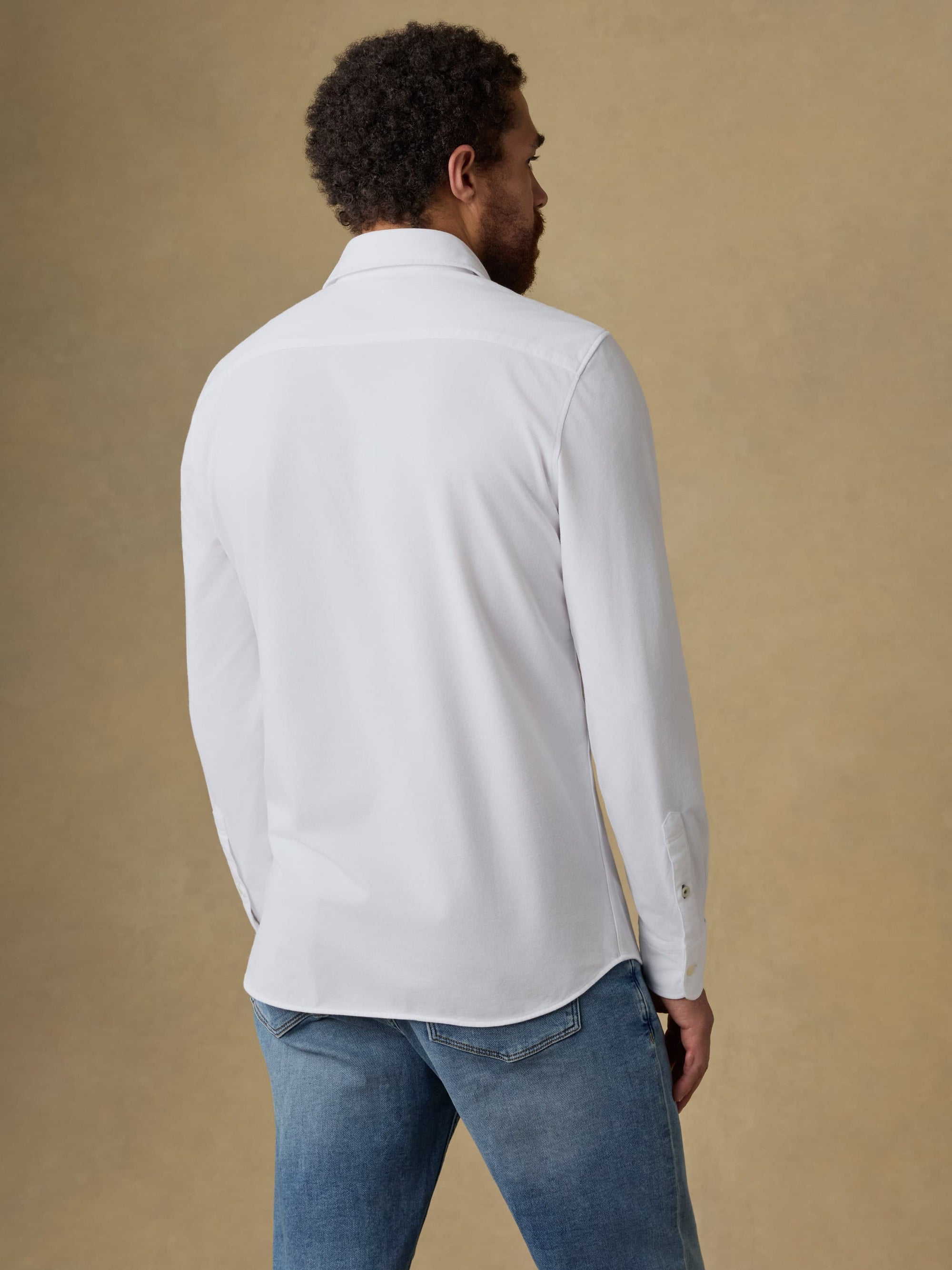 Costa Pique Shirt Pure White