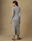 Surfside Rib Maxi Dress - Salt Air Stripe