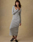 Surfside Rib Maxi Dress - Salt Air Stripe