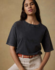 Recycled Cotton Vintage Tee - Washed Black