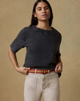 Recycled Cotton Vintage Tee - Washed Black