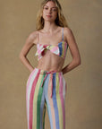 Laguna Linen Bandeau Top - Sunbeam Stripe