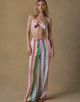 Laguna Linen Bandeau Top - Sunbeam Stripe