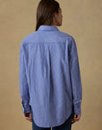 Coastal Poplin Relaxed Shirt - Endless Coast Stripe