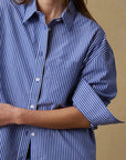 Coastal Poplin Relaxed Shirt - Endless Coast Stripe