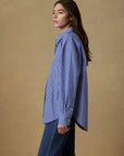 Coastal Poplin Relaxed Shirt - Endless Coast Stripe
