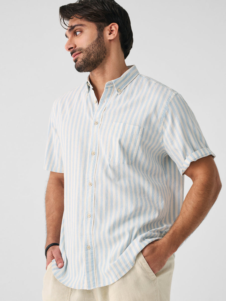 Short-Sleeve Breeze Shirt - Sky Shell Stripe