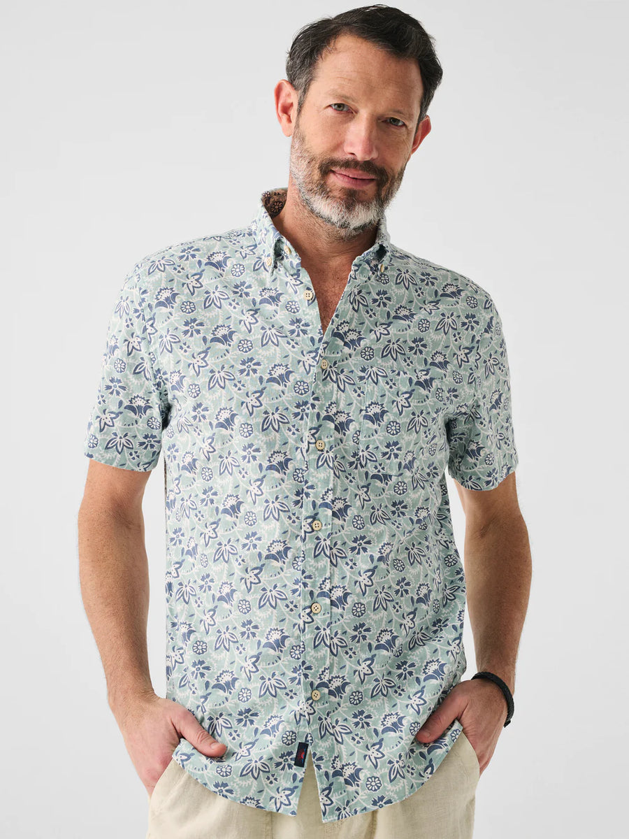 Short-Sleeve Breeze Shirt - Riptide Floral Batik