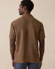 Short Sleeve Reserve Basque Camp Shirt - Dark Oakwood Pincheck