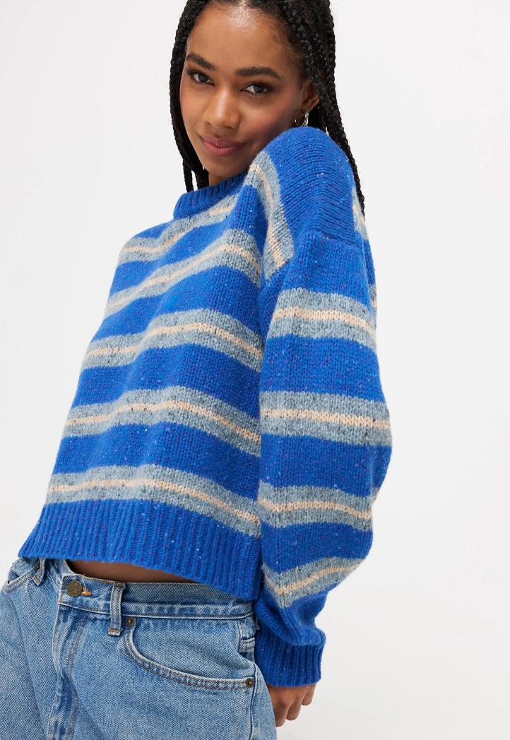 Wilder Stripe Sweater in Azul