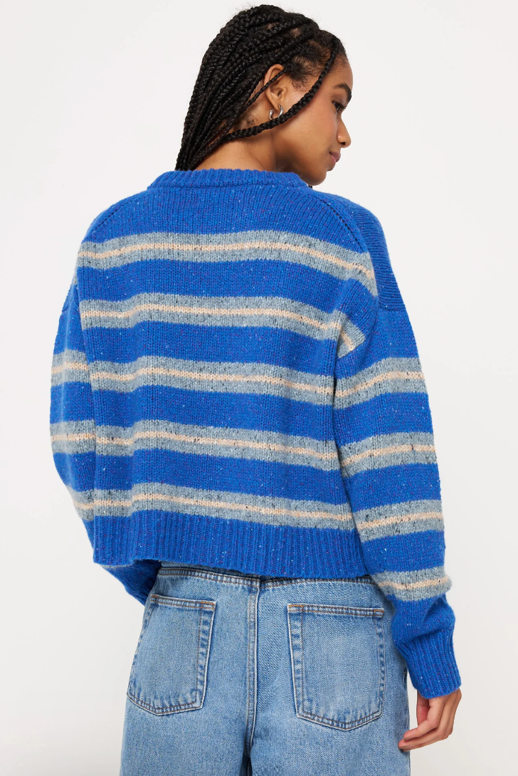 Wilder Stripe Sweater in Azul