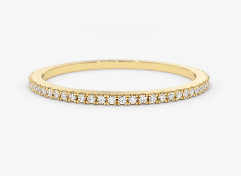 Diamond Eternity Band 14K Yellow Gold