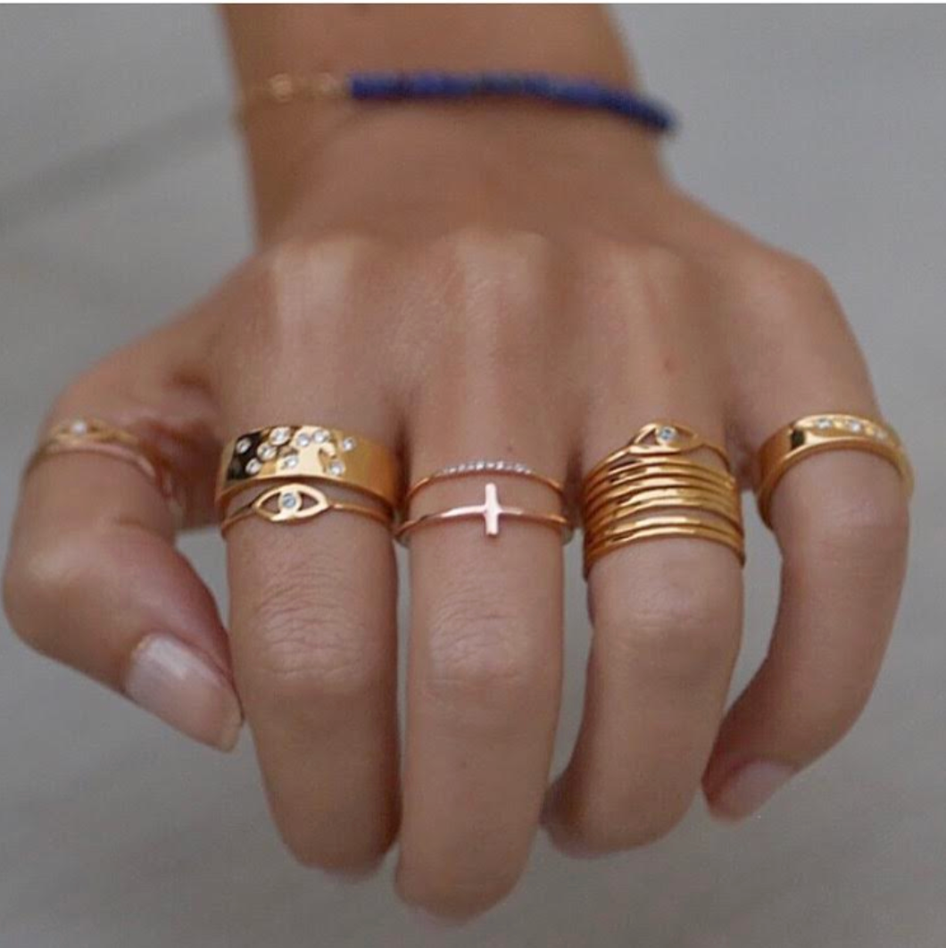 Cross Midi - 14k Gold