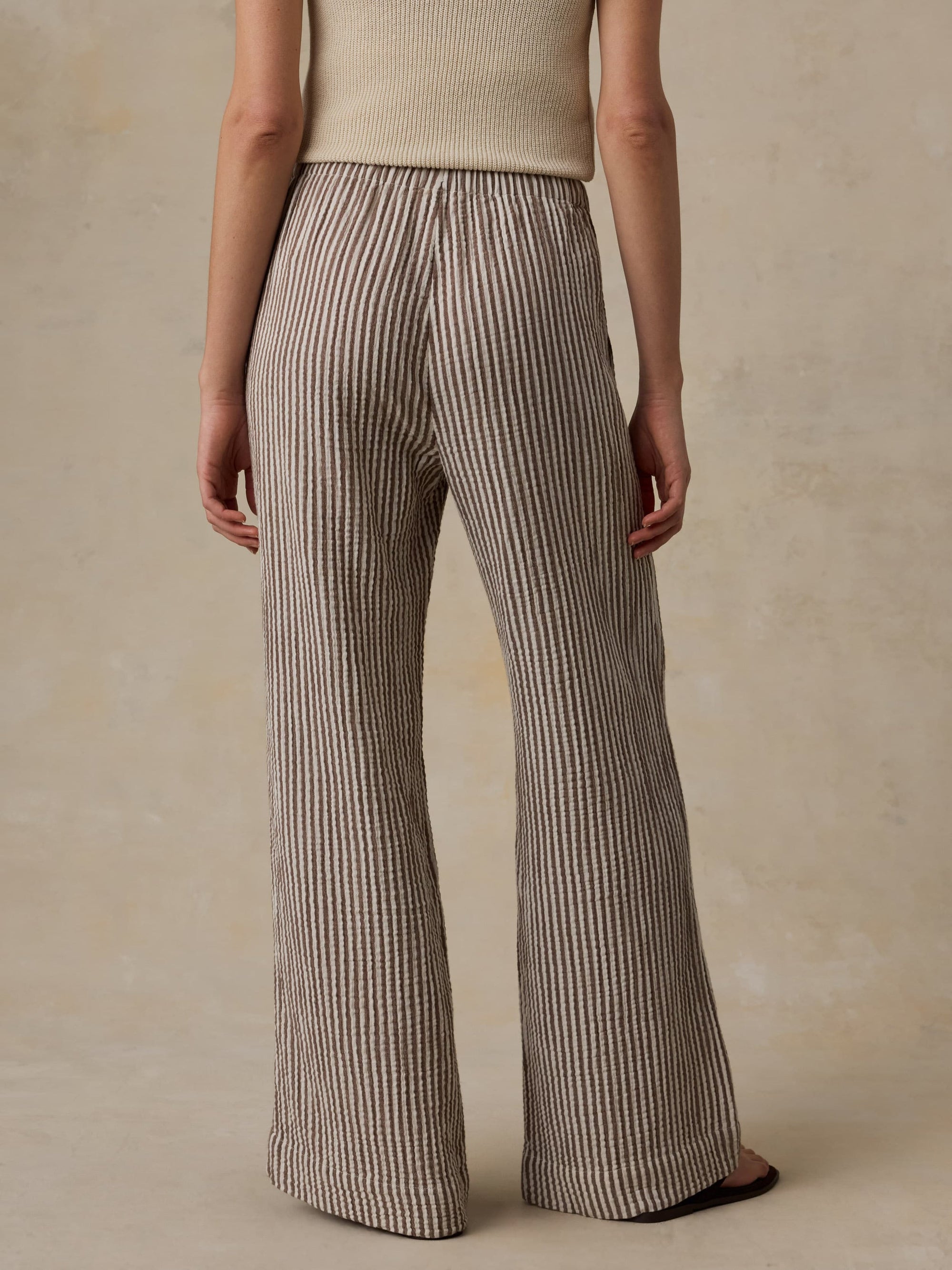 Dune Cotton Gauze Laidback Pant -  Mocha Mist