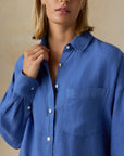 Laguna Linen Kova Shirtdress - Paradise Blue