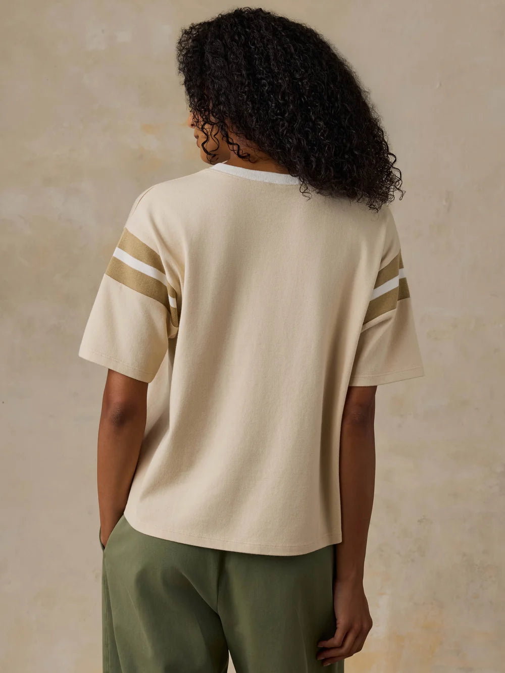 Sport Jersey Throwback Tee - Summer Sand Varsity
