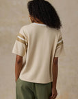 Sport Jersey Throwback Tee - Summer Sand Varsity