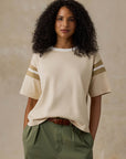 Sport Jersey Throwback Tee - Summer Sand Varsity