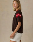 Sport Jersey Throwback Tee - Espresso Varsity