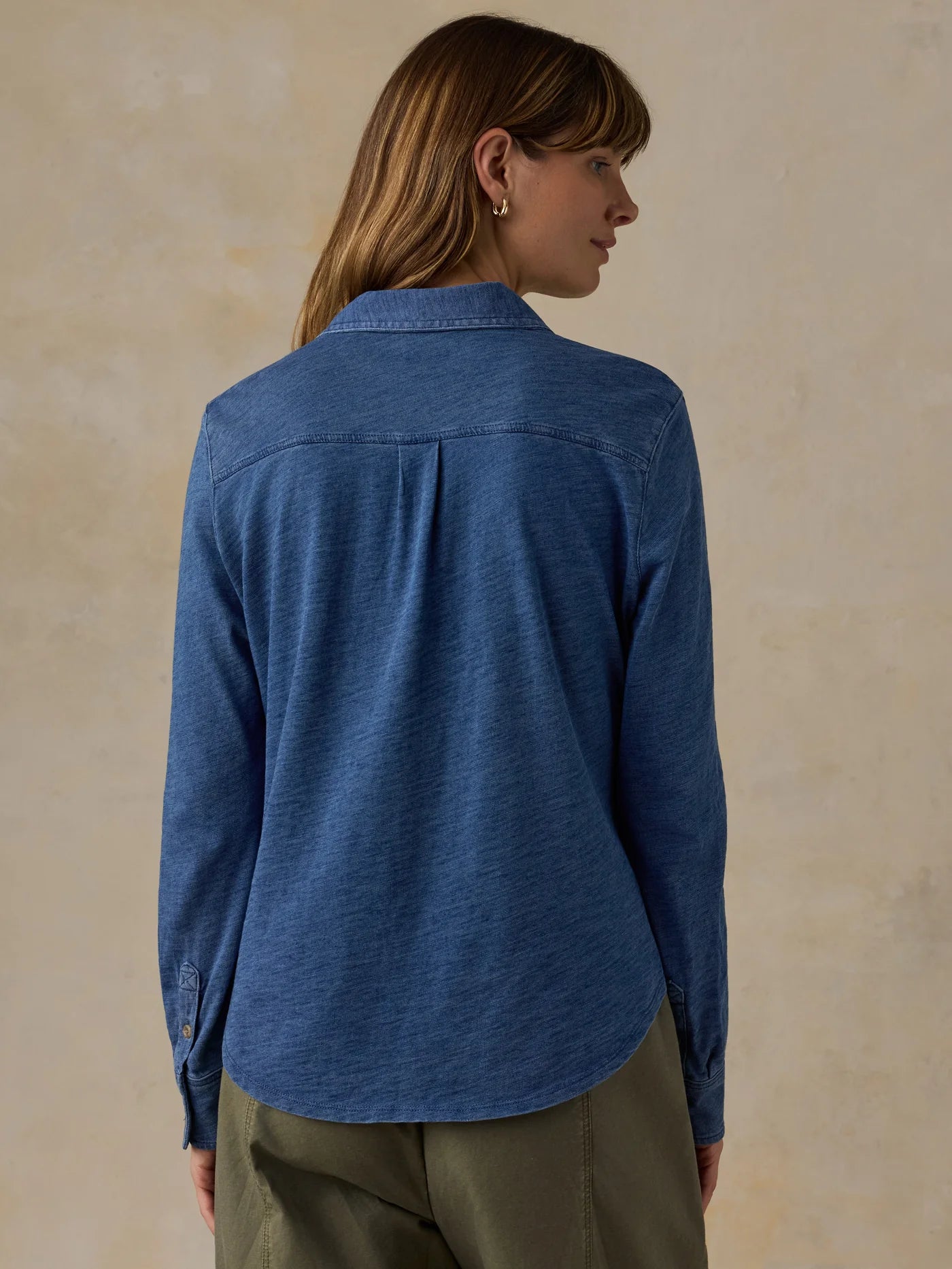 Sunwashed Knit Shirt - Medium Indigo Wash