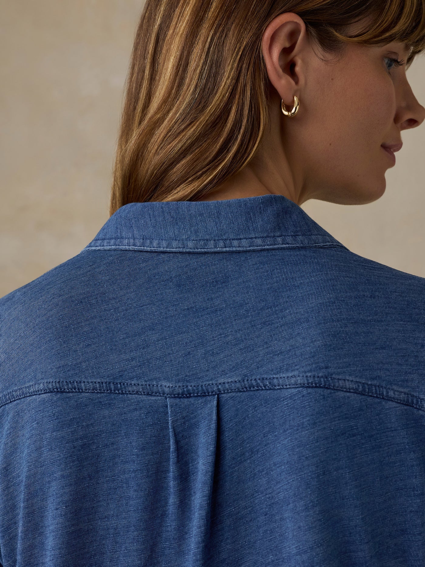 Sunwashed Knit Shirt - Medium Indigo Wash
