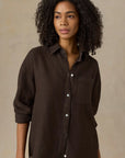Laguna Linen Relaxed Shirt - Demitasse