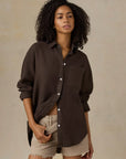 Laguna Linen Relaxed Shirt - Demitasse