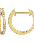 Diamond Split Huggie 14K YG
