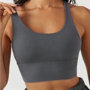 Varsity Tank Bra Smoke