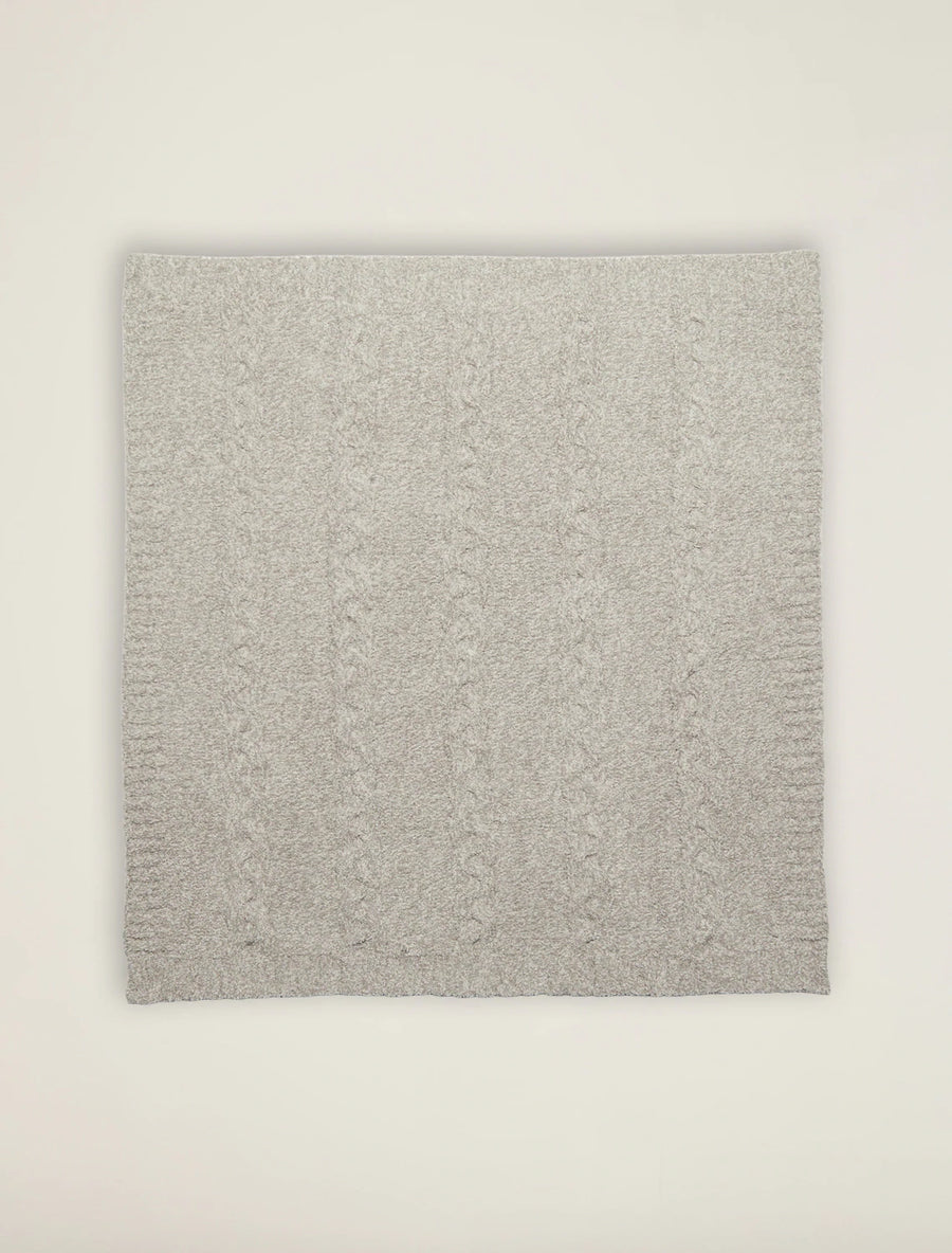 CozyChic Heathered Cable Baby Blanket