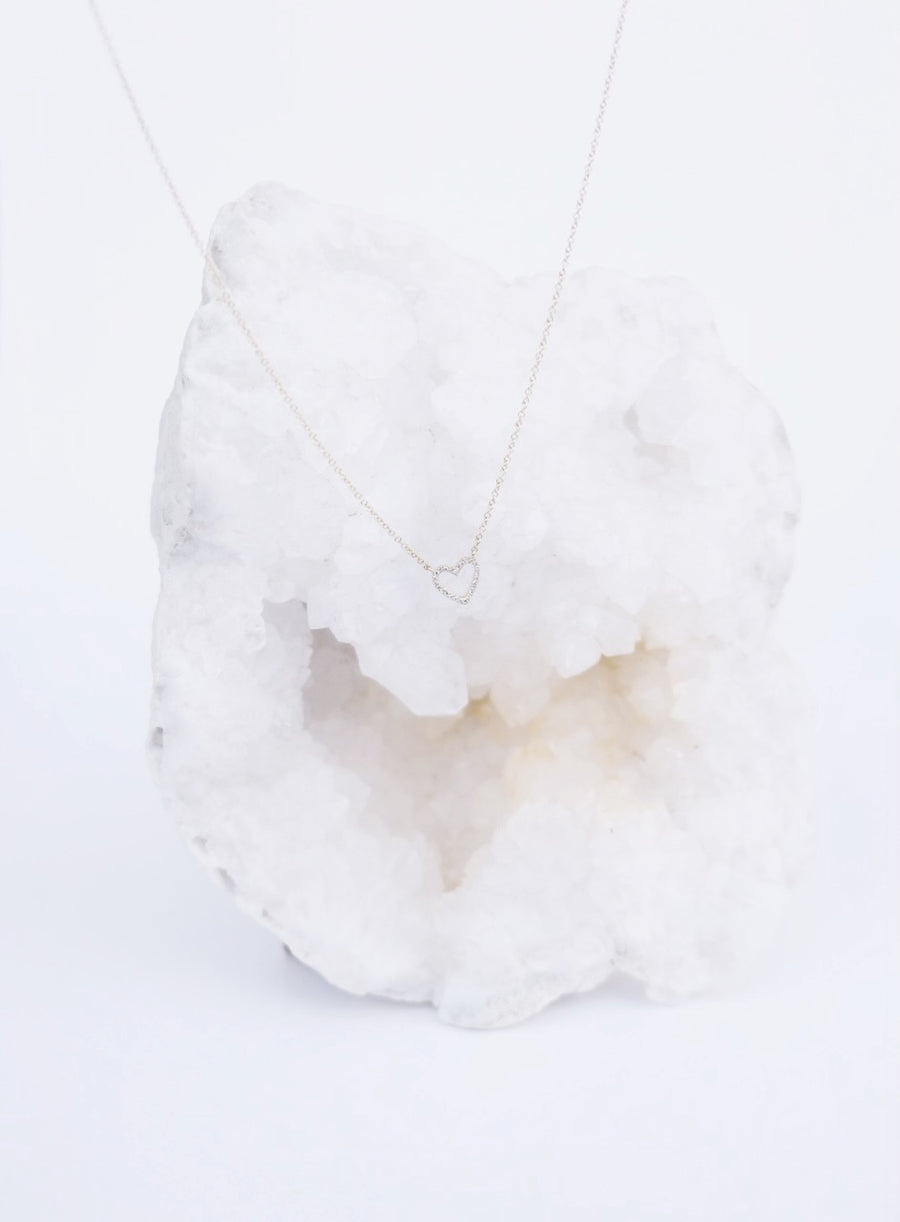 Open Heart Halo Necklace