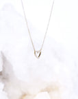 Open Heart Halo Necklace