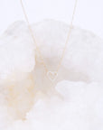 Open Heart Halo Necklace