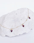 Maroon Triplet Bead Necklace