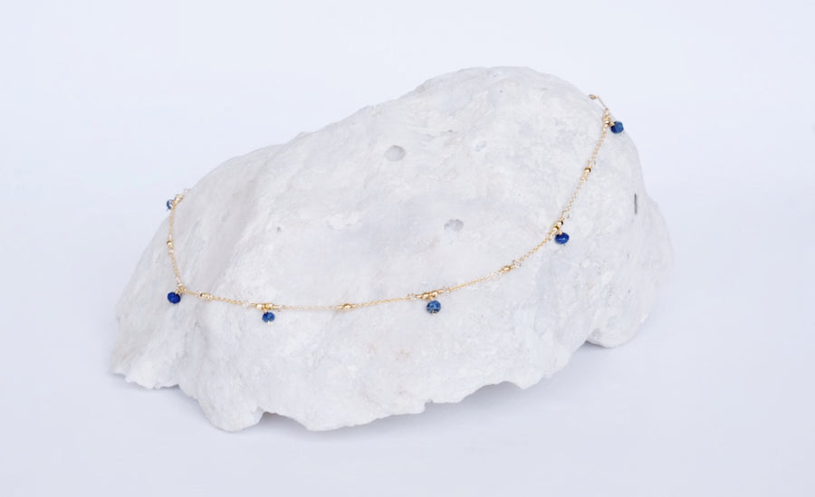 Lapis Lazuli Facetted Bead Necklace