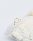 14k Gold Large Heart and Diamond Halo Ring