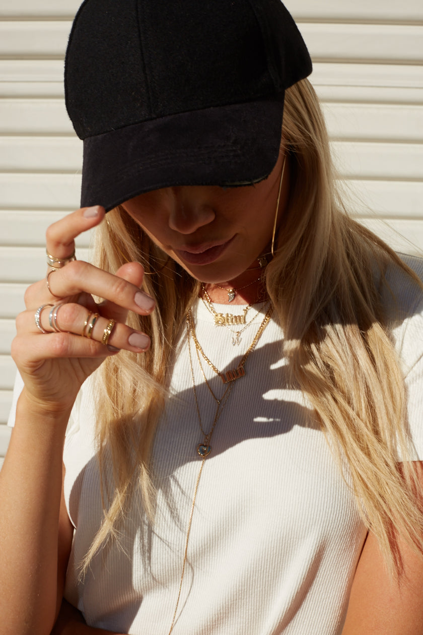 Goth Nameplate Necklace