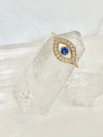 Evil Eye Sapphire Ring