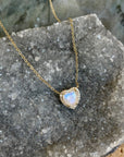 Moonstone Heart Necklace