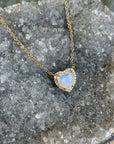 Moonstone Heart Necklace