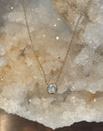 Dainty CZ Bezel Necklace