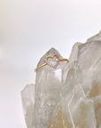 Small Pave Open Heart Ring
