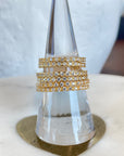 Gold Pave CZ Ring
