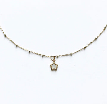 Star 14K Gold Charm Necklace