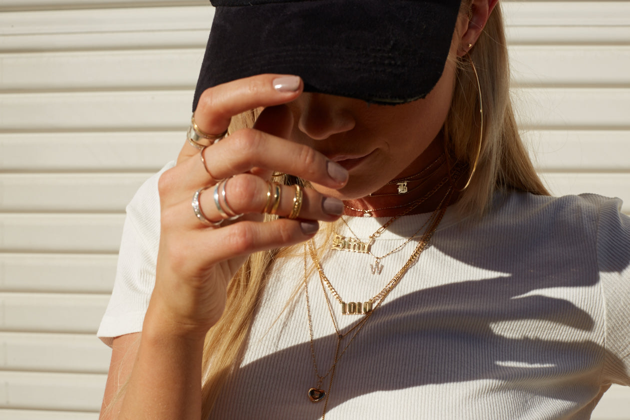 Goth Nameplate Necklace