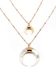 Love Mother of Pearl Horn Necklace