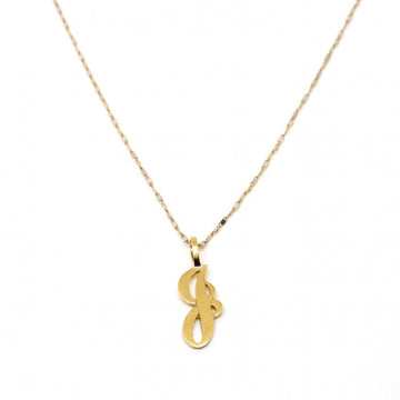Cursive Gold Single Letter Necklace