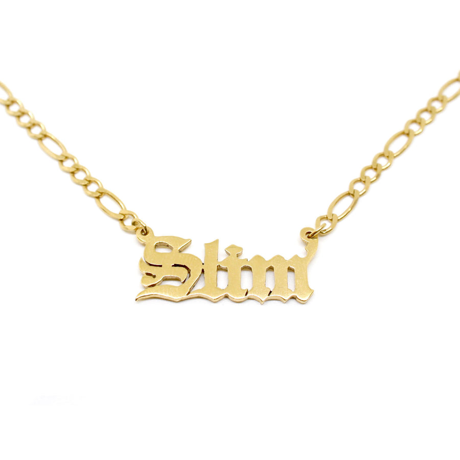 Goth Nameplate Necklace