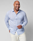 Laguna Linen Shirt - Light Blue Melange