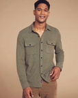 Legend Sweater Shirt - Olive Melange Twill